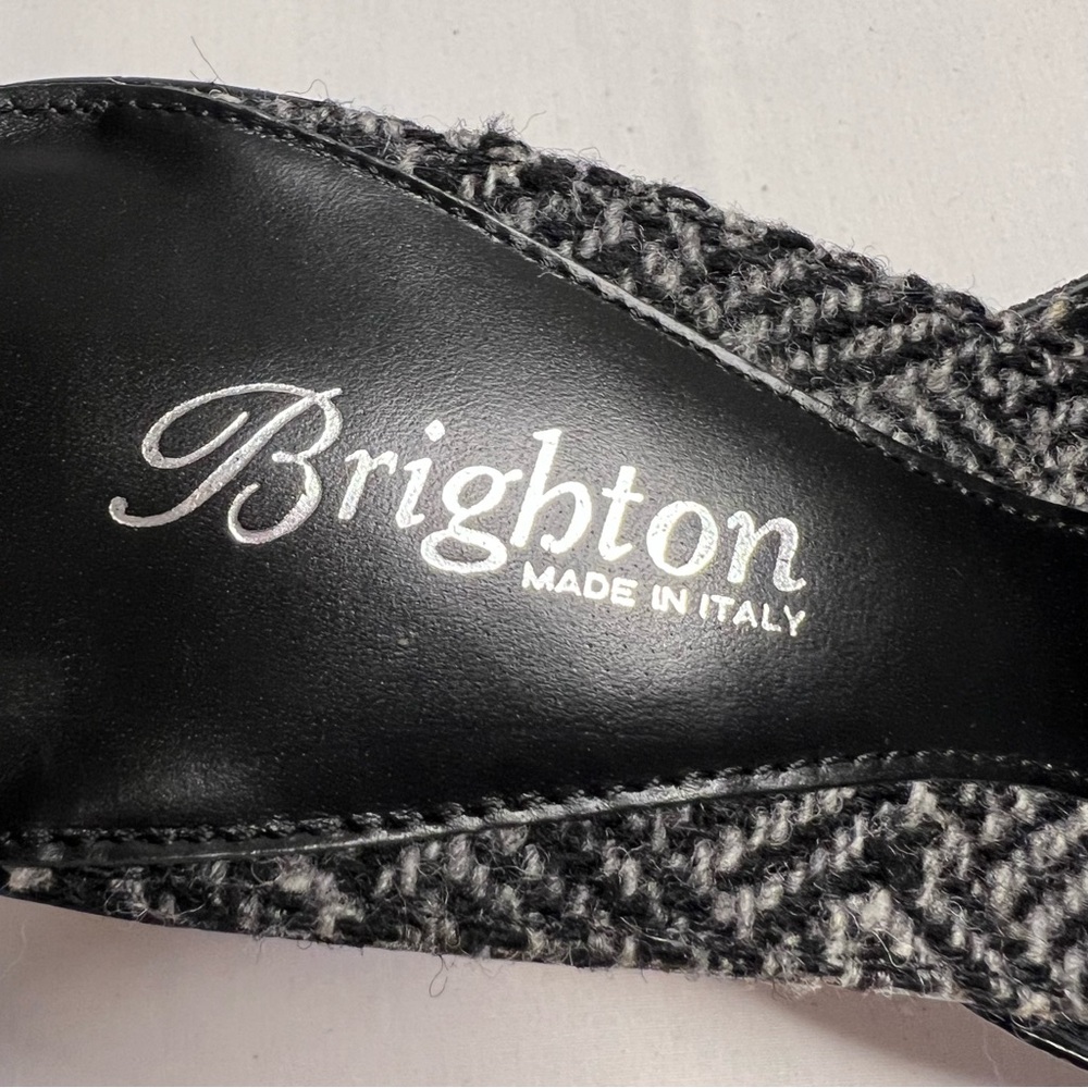 Brighton Black and Gray Patterned Heels - Picture 5 of 11